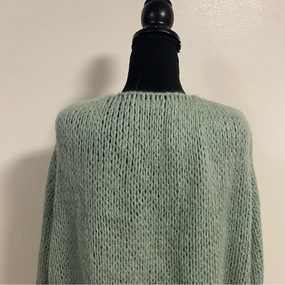 OST Cardigan Women’s Size Large Sage Green Chunky Knit Sweater Cardigan - Picture 10 of 16